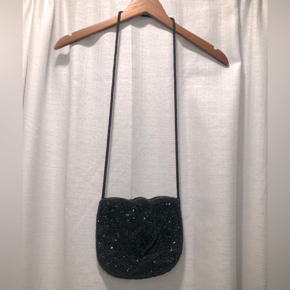 Vintage Bechamel Black Beaded Purse